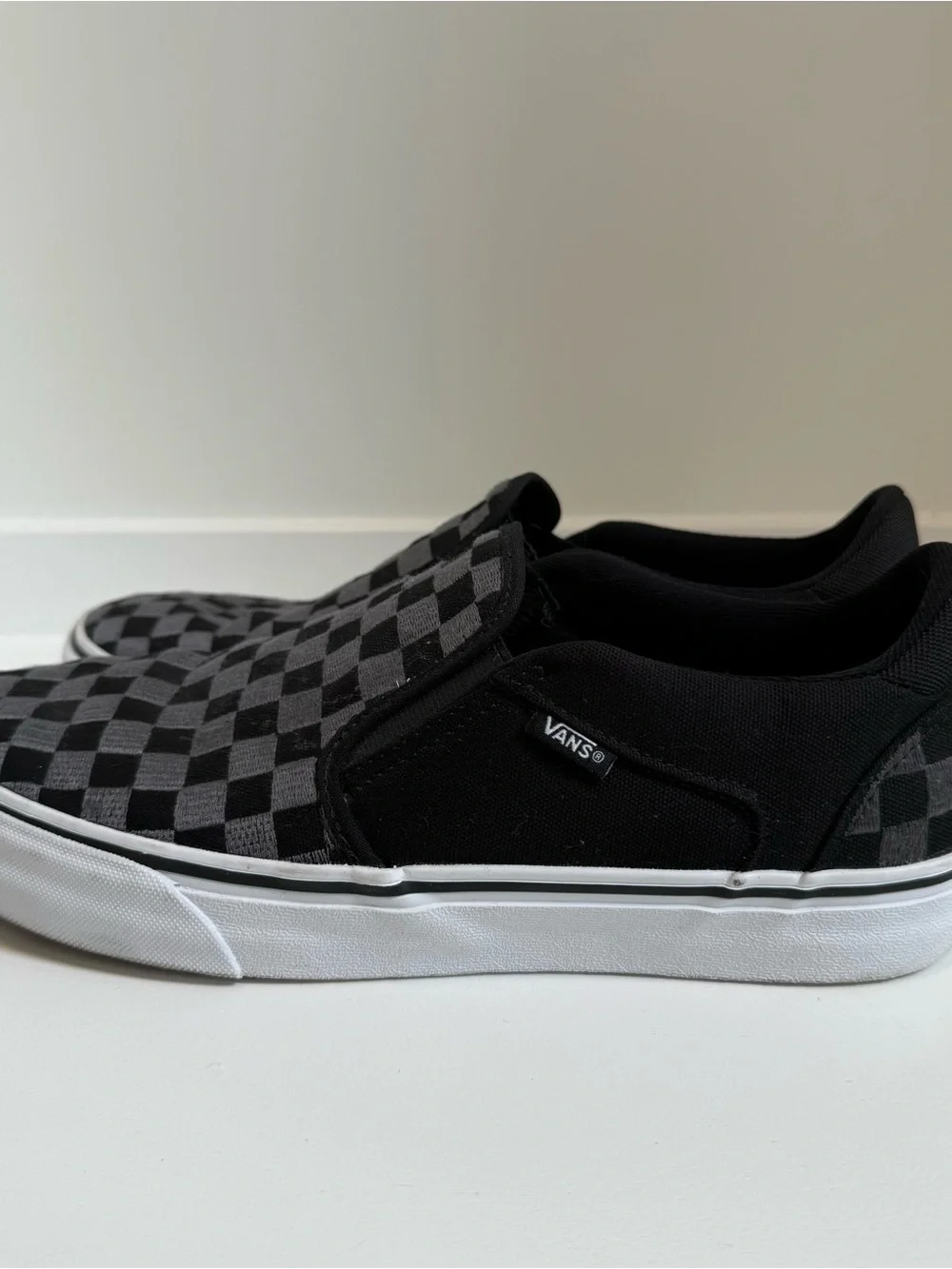 Vans Asher Classic Slip-On Checkerboard Skate Shoes Mens Size 9.5 - Picture 4 of 9